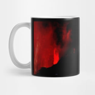 Digital collage, special processing. Red castle, where monster live. But not a monster, source of true love. Red and bright. Mug